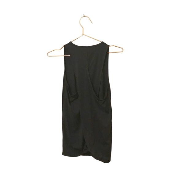 Athleta sleeveless navy open back with tie at bottom size small - Picture 2 of 5